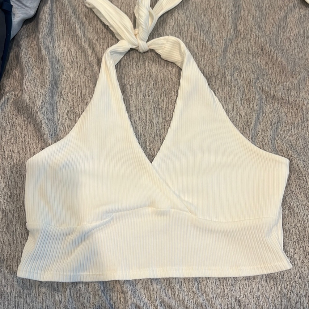 White halter top